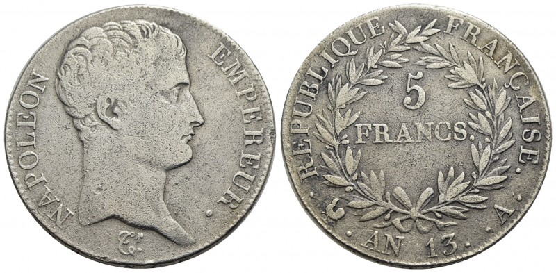 FRANCIA - Napoleone I, Imperatore (1804-1814) - 5 Franchi - AN 13 A - AG Kr. 662...