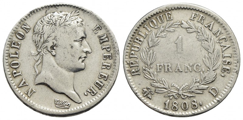 FRANCIA - Napoleone I, Imperatore (1804-1814) - Franco - 1808 D - AG Kr. 682.4
...