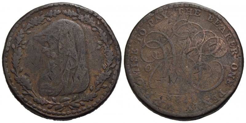 GRAN BRETAGNA - Giorgio III (1760-1820) - Penny - 1788 - Gettone del Galles - Te...