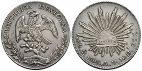 MESSICO - Repubblica (1823) - 8 Reali - 1896 Mo AM - AG Kr. 377.10 Delicata patina e fondi lucenti
qFDC