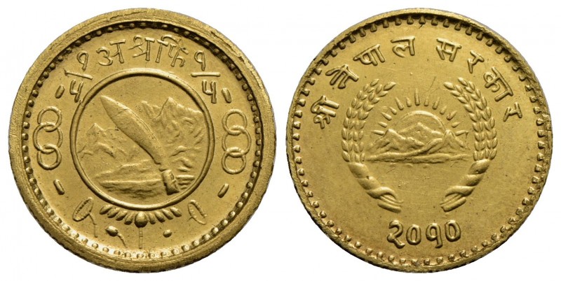 NEPAL - Monetazione anonima (1953-1957) - 1/5 di asarfi - VS2090 - AU R Kr. 768...