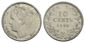 OLANDA - Guglielmina (1890-1948) - 10 Centesimi - 1903 - AG Kr. 135
BB-SPL