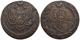 RUSSIA - Caterina II (1762-1796) - 5 Copechi - 1780 EM - CU Kr. 59.3
BB+/qSPL