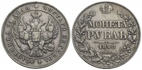 RUSSIA - Nicola I (1825-1855) - Rublo - 1842 - AG Kr. 168.1
bel BB