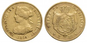 SPAGNA - Isabella II (1833-1868) - 2 Escudos - 1865 - AU Kr. 630
BB+