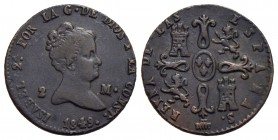 SPAGNA - Isabella II (1833-1868) - 2 Maravedis - 1849 (Segovia) - CU Kr. 532.4
BB+/SPL