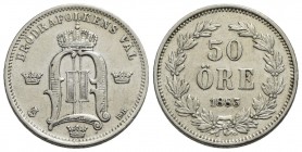 SVEZIA - Oscar II (1872-1907) - 50 Ore - 1883 - AG Kr. 740
BB+