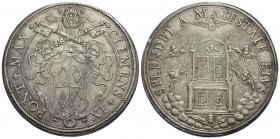 ROMA - Clemente IX (1667-1669) - Piastra - Stemma ovale sagomato - R/ La cattedra di San Pietro - (AG g. 32) RR CNI 15; Munt. 4
SPL

Con cartellino...