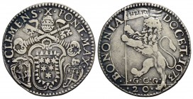 BOLOGNA - Clemente X (1670-1676) - Lira - 1673 - Stemma a targa semiovale - R/ Leone vessillifero rampante a s. - (AG g. 6,05) R CNI 20; Munt. 57
bel...