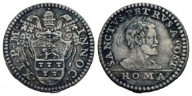 ROMA - Innocenzo XI (1676-1689) - Grosso - Stemma semiovale oblungo - R/ Busto di San Pietro a d. - (AG g. 1,48) R CNI 211; Munt. 170
BB+

Con cart...