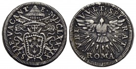 ROMA - Sede Vacante (1689) - Grosso - 1689 - Stemma a targa - R/ Colomba radiante - (AG g. 1,36) R CNI 8; Munt. 8
qSPL

Con cartellino del collezio...