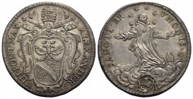 ROMA - Alessandro VIII (1689-1691) - Testone - Stemma sormontato da tiara e chiavi decussate - R/ San Brunone inginocchiato sulle nubi - (AG g. 9,11) ...