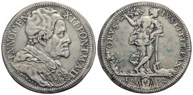 ROMA - Innocenzo XII (1691-1700) - Mezza piastra - 1692 A. II - Busto a d. con camauro - R/ Figura della Pace - (AG g. 15,86) CNI 27; Munt. 35 var. I...