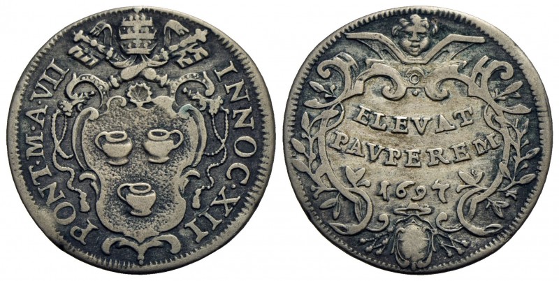 ROMA - Innocenzo XII (1691-1700) - Giulio - 1697 A. VII - Stemma ovale sagomato ...