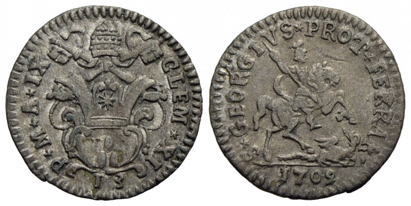 FERRARA - Clemente XI (1700-1721) - Grossetto da 13 quattrini - 1709 A. IX - Ste...