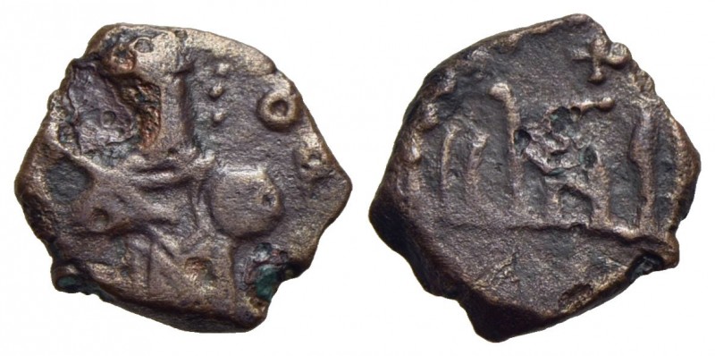 BARI - Ruggero II (1139-1154) - Follaro - San Demetrio nimbato stante di fronte ...