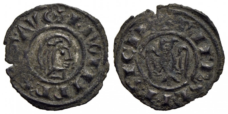 BRINDISI - Federico II (1197-1250) - Denaro - (1243) - Testa coronata a d. - R/ ...