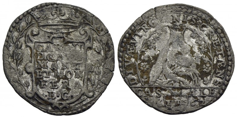 CASALE - Carlo II Gonzaga (1647-1665) - 2 Reali - 1662 - Scritta in cartella cor...