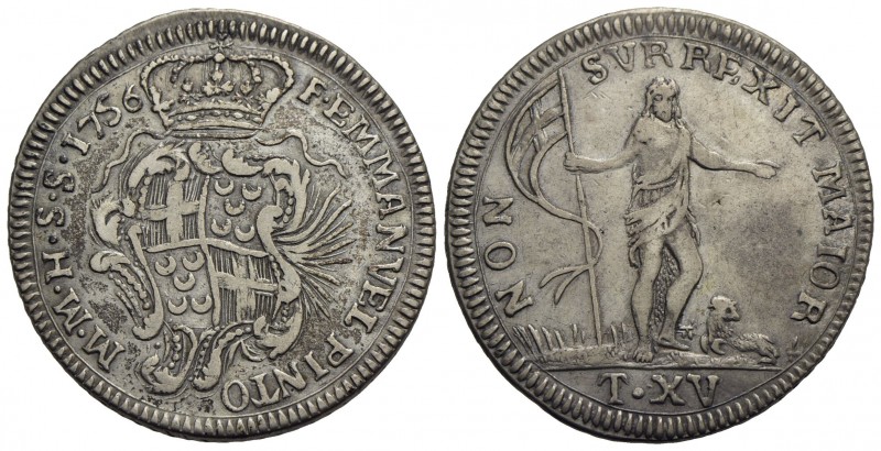 MALTA - Fra Emmanuel Pinto (1741-1773) - 15 Tarì - 1756 - AG Restelli 97 Con car...