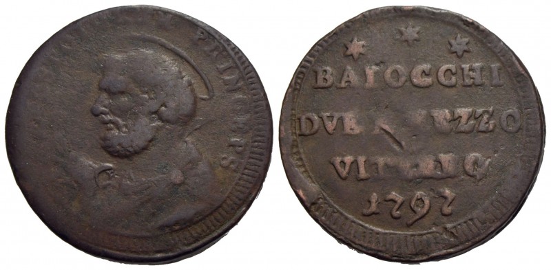 VITERBO - Pio VI (1775-1799) - Sampietrino - 1797 - CU R
MB+