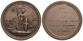 SAVOIA - Vittorio Emanuele I (1802-1821) - Medaglia - 1815 - Unione della Savoia al regno di Sardegna - La Savoia in piedi - R/ Scritta Opus: Moyer Ø:...