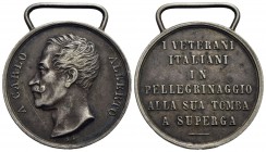 SAVOIA - Carlo Alberto (1831-1849) - Medaglia - 1849 - Per ricordare il pellegrinaggio dei veterani Italiani alla tomba del Re Carlo Alberto alla Basi...