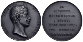 SAVOIA - Carlo Alberto (1831-1849) - Medaglia - 1847 - Al principe riformatore - Busto a d. - R/ Scritta Opus: Galeazzi Ø: 50 mm. - (AE g. 65,7) Mart....