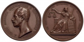 SAVOIA - Carlo Alberto (1831-1849) - Medaglia - 1847 - Riforme legislative - Busto a s. - R/ Figura allegorica della Giustizia Opus: Ferraris Ø: 50 mm...