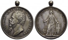 SAVOIA - Vittorio Emanuele II Re d'Italia (1861-1878) - Medaglia - 1865 - Guerre d' Indipendenza e Unità d' Italia - Testa a s. - R/ L'Italia turrita ...