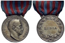 SAVOIA - Vittorio Emanuele III (1900-1943) - Medaglia - Campagna di Libia - Testa a d. - R/ LIBIA Opus: L. Giorgi Ø: 32 mm. - MB Nastrino rosso-azzurr...