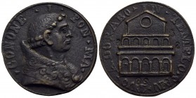 PAPALI - Conone I (686-687) - Medaglia - Busto a d. - R/ Prospetto anteriore di Chiesa Opus: Pozzo Ø: 40 mm. - (AE g. 21,6) R Mod. 83 Di restituzione ...