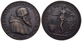 PAPALI - Paolo III (1534-1549) - Medaglia - A. XVI - L'Annona - Busto a d. con camauro e mozzetta - R/ L'Annona Opus: Cesati Ø: 32 mm. - (AE g. 20) Mo...