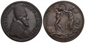 PAPALI - Giulio III (1550-1555) - Medaglia - A. III - Busto con triregno e piviale a d. - R/ Annona in piedi a s.con statuetta della fortuna e cornuco...