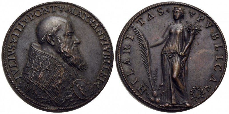 PAPALI - Giulio III (1550-1555) - Medaglia - A. IVBILEI - Busto a d. - R/ Ilarit...