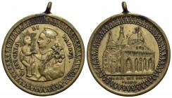 CITTA' - Padova - Medaglia - S.Antonio di Padova - Sant'Antonio e il Bambino - R/ La Basilica del Santo Ø: 32 mm. - AE Con appiccagnolo
SPL