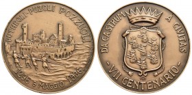 CITTA' - Pozzuoli - Medaglia - 1296-1996 - Da castrum a civitas - La città fortificata - R/ Stemma Ø: 40 mm. - AE
FDC