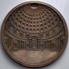 CITTA' - Roma - Medaglia - Pantheon - Interno della cupola Ø: 195 mm. - AE Uniface con appiccagnolo al R/
FDC