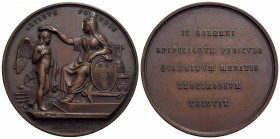CITTA' - Savona - Medaglia - 1834 - Società di Belle Arti - Figura allegorica di Savona velata e diademata - R/ Scritta Opus: Galeazzi Ø: 43 mm. - (AE...