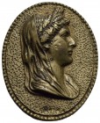 PERSONAGGI - Agrippina (Moglie dell'Imperatore Tiberio) - Placchetta - (AE g. 40,1) mm. 53 x 43 Forellino
qSPL