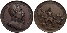 PERSONAGGI - Alessandro La Marmora (generale e fondatore dei Bersaglieri) (1799-1855) - Medaglia - 1886 - Per il 50° dell'istituzione del corpo dei Be...