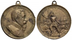 PERSONAGGI - Alessandro La Marmora (generale e fondatore dei Bersaglieri) (1799-1855) - Medaglia - 1886 - Per il 50° dell'istituzione del corpo dei Be...
