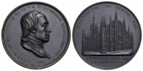 PERSONAGGI - Carlo Gaetano di Gaysruck (cardinale) (1769-1846) - Medaglia - 1818 - Ingresso nell'arcidiocesi di Milano - Busto a d. - R/ Il Duomo di M...