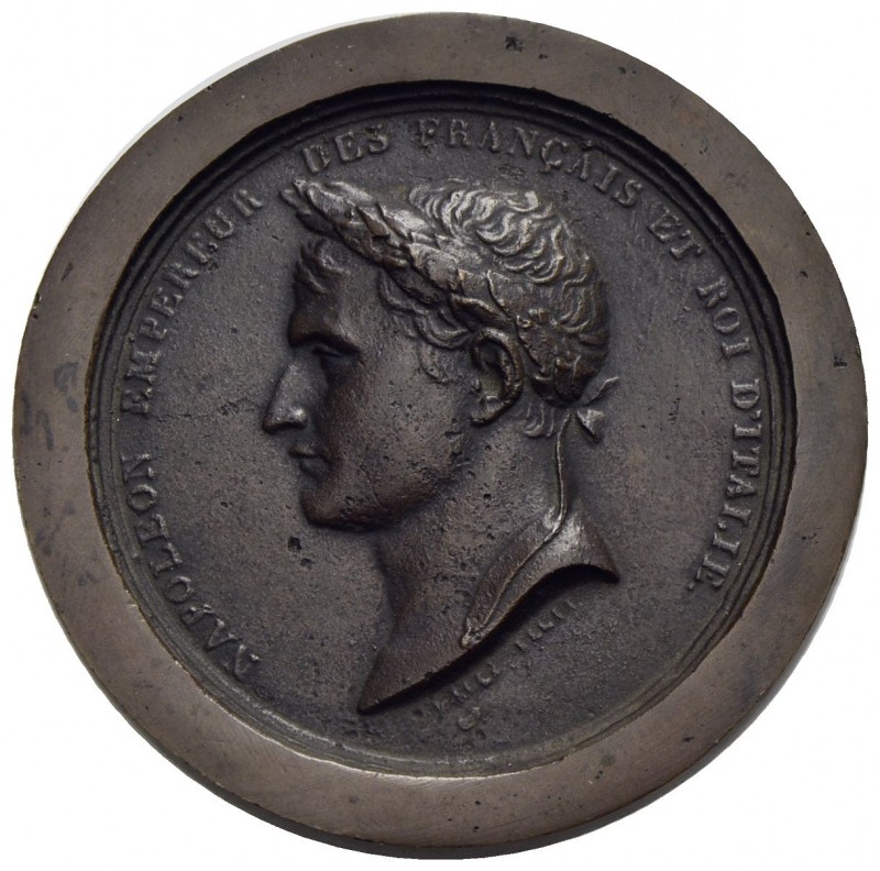 NAPOLEONICHE - Napoleone I, Imperatore (1804-1814) - Medaglia - Testa laureata a...