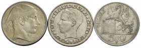 Estere - BELGIO - 50 Franchi 1951 (2) e 1958 - Lotto di 3 monete in Ag.
BB÷SPL+