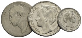 Estere - OLANDA - 1/2 gulden 1847 e 1908, 10 c. 1878 - Lotto di tre monete
qBB÷SPL+