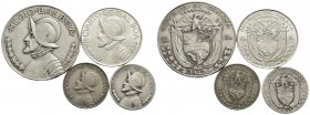 Estere - PANAMA - Lotto di 4 monete in Ag. -
BB÷qFDC