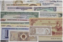 Cartamoneta-Estera - Lotto di 16 banconote in alta conservazione Oriente, Sud. America e altri paesi -
SPL÷FDS
