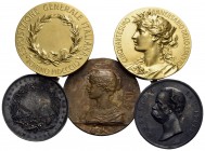 Medaglie - Lotto di 5 medaglie (4 uniface con linguette al R/)
Varie
