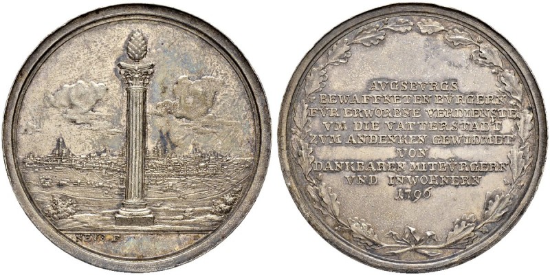 DEUTSCHLAND
Augsburg, Stadt
Silbermedaille 1796. Dank der Bürger an die Bürger...