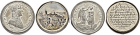DEUTSCHLAND
Bayern, Herzogtum, seit 1623 Kurfürstentum, seit 1806 Königreich
Maximilian IV. (I.) Joseph, 1799-1825. Zinnmedaille o. J. Auf die Siege...